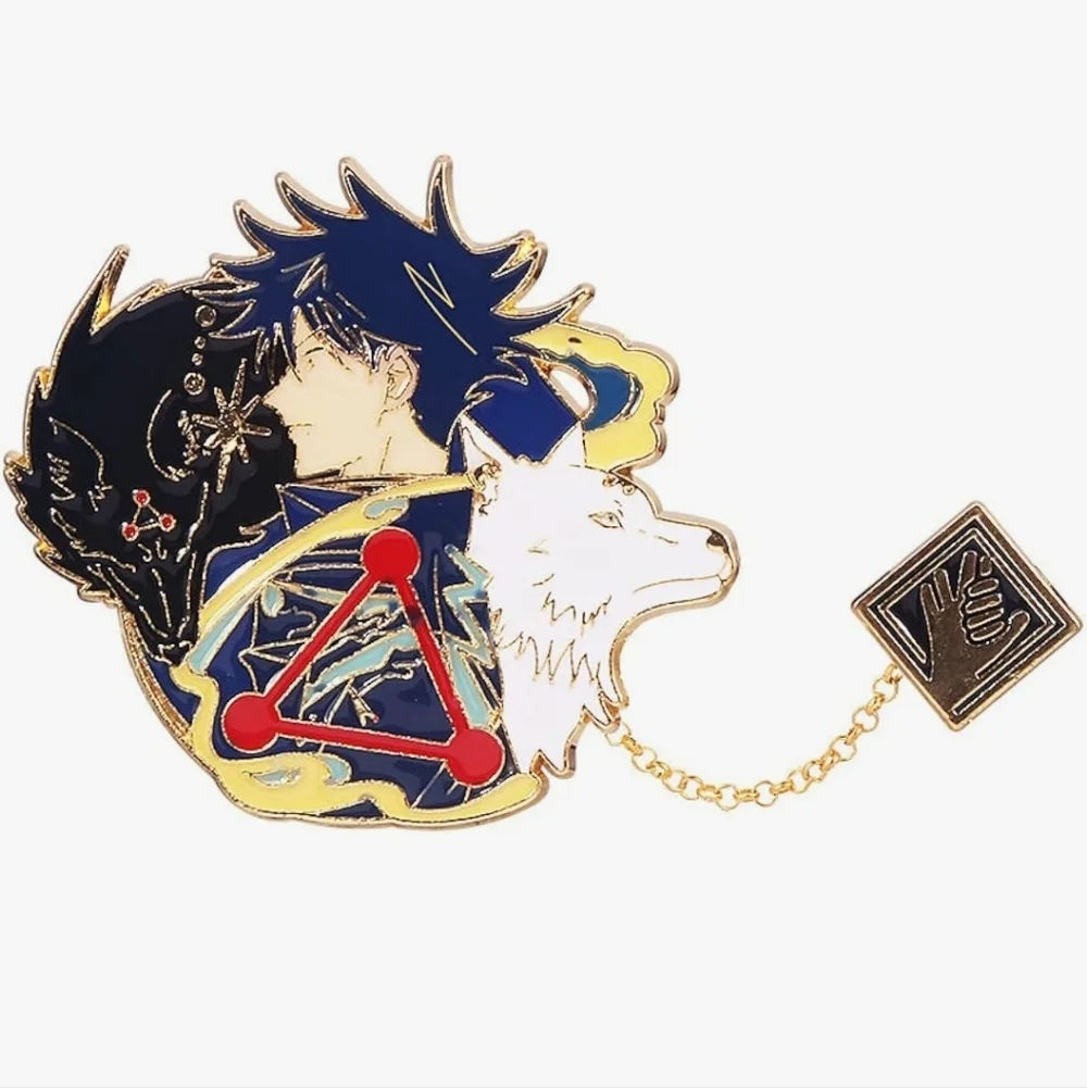 Enamel Character Lapel Pin in Blue, White & Black Jiu-Jitsu Kaizen